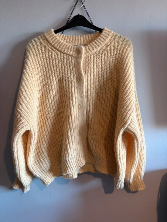 George Sweaters - George yellow knitted cardigan size XL